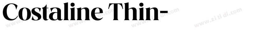 Costaline Thin字体转换